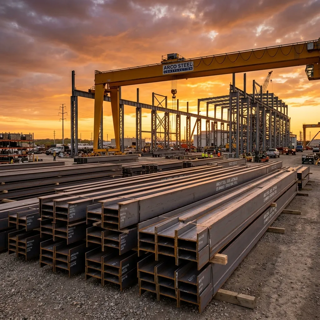 Besi Baja H-Beam Struktural